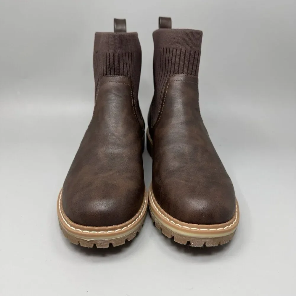 Corkys Cabin Fever Round Toe Chelsea Pull On  Womens Brown Casual Boots Size 11